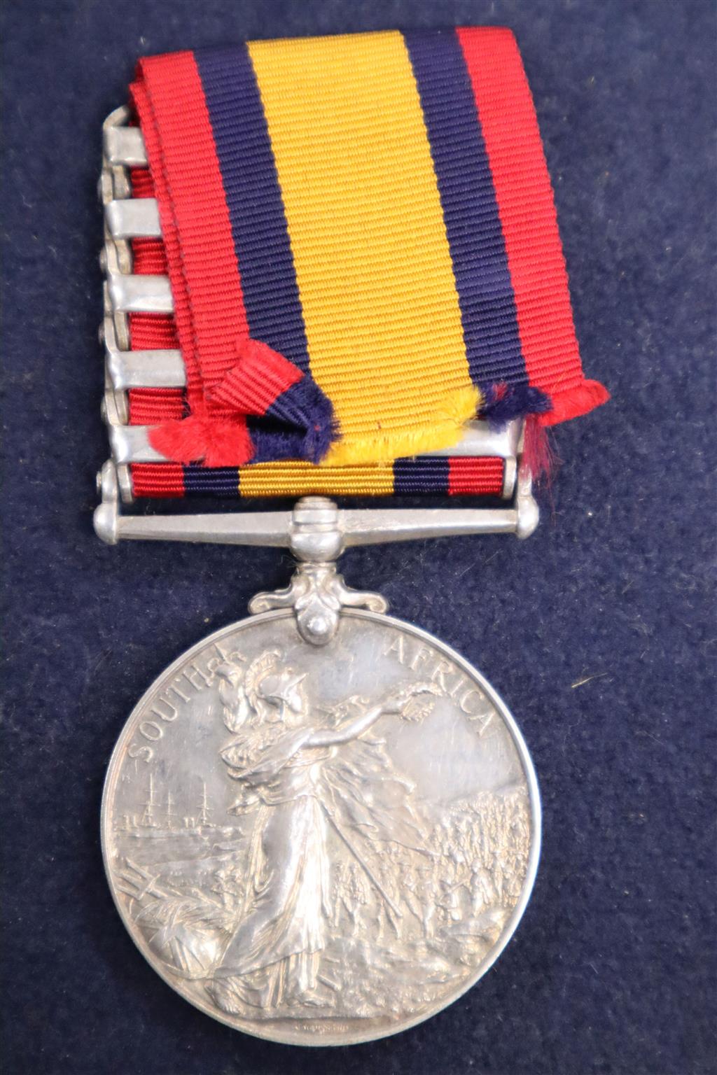 A Queens South Africa medal with five clasps to Pte A.H.Bailey 2nd Dragoons Guards